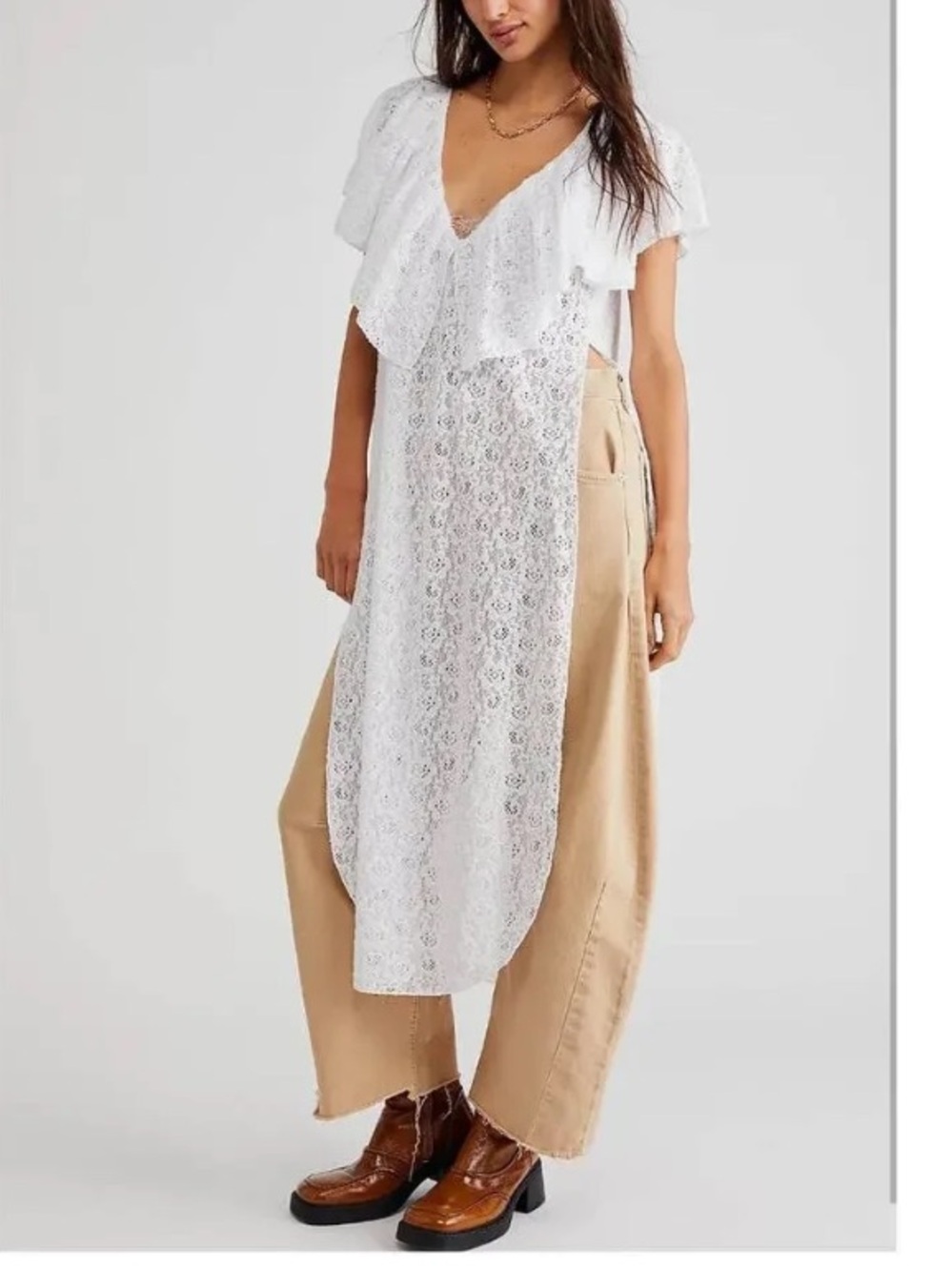 New soft ruffled maxi